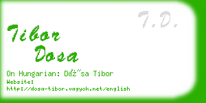 tibor dosa business card